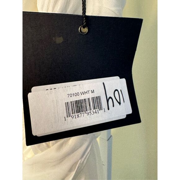 Mac Duggal NWT Flowy Faux Wrap Jumpsuit in White Size M - Picture 6 of 9